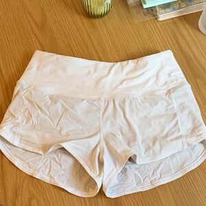 Lululemon Athletica White Athletic Shorts